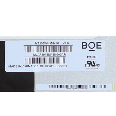 Bảng điều khiển LCD BOE 15,6 &quot;NT156WHM-N50 1366x768 RGB Sọc dọc 100PPI Màn hình LCD máy tính xách tay