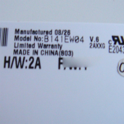 B141EW04 V6 14,1 inch 1280 * 800 màn hình LCD TFT-LCD