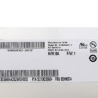 B140HAN01.7 14.0 inch 1920 * 1080 màn hình LCD cho AUO