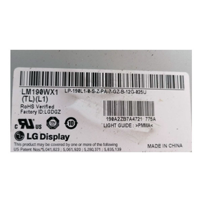 LM190WX1-TLL1 Bảng điều khiển LCD 19,0 inch Mô-đun LCD LCD 1440 * 900