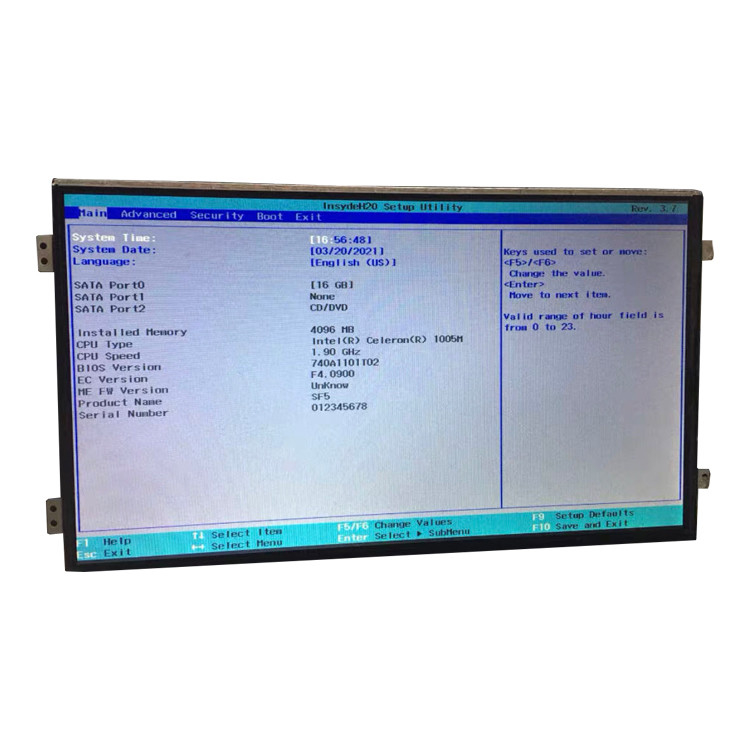 Ban đầu 10.1 inch 1024 * 600 TFT LCD màn hình hiển thị mô-đun bảng điều khiển HSD101PFW4-A00-0299