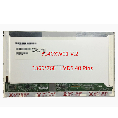 Giá tốt. Tấm màn hình máy tính xách tay LCD B140XW01 V2 262K 45% NTSC Màu hiển thị trực tuyến