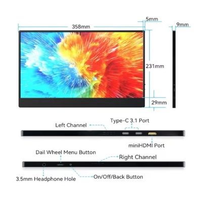 Giá tốt. 15,6 inch 4K IPS 16: 9 Màn hình máy tính xách tay di động trực tuyến